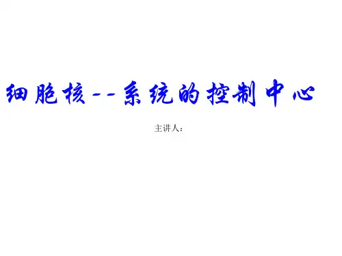 一轮复习资料---细胞核