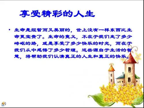 人生感悟 Microsoft PowerPoint 幻灯片