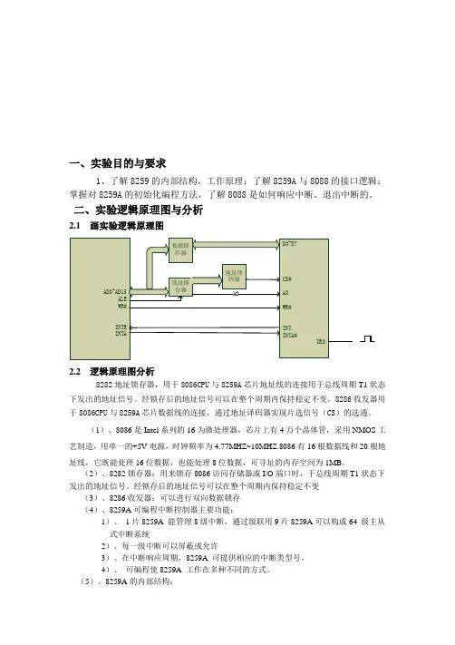 8259A中断控制器实现