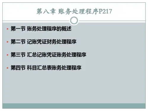 2015账务处理程序