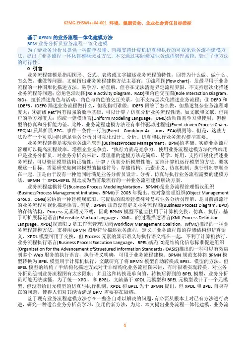 业务流程一体化建模方法