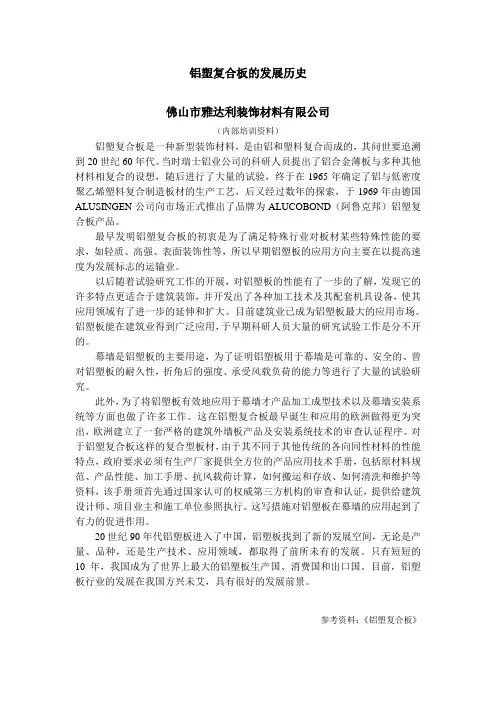 铝塑复合板的发展历史
