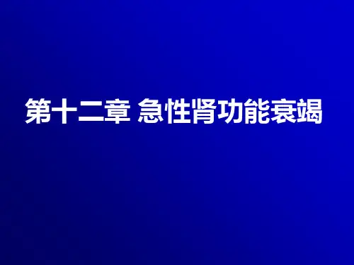 急性肾功能衰竭PPT课件