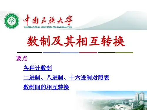数制及其相互转换
