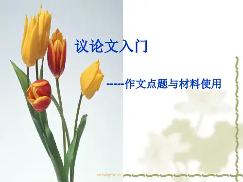 议论文入门(点题与材料)
