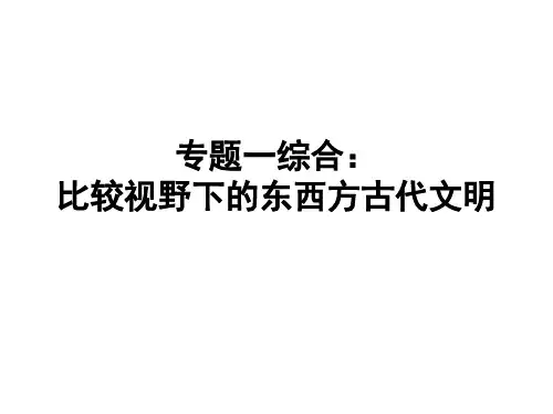 比较视野下的中外古代文明