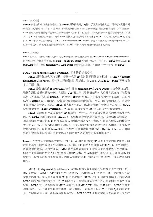 MPLS 技术专题