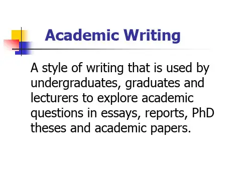 Academic Writing