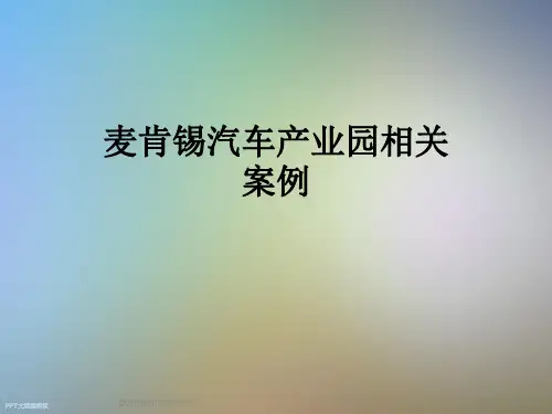 麦肯锡汽车产业园相关案例