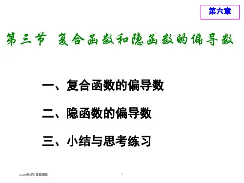 经济学专业数学复合函数和隐函数的偏导数配套课件