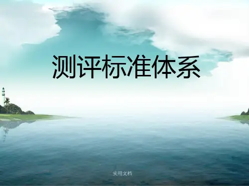测评标准体系