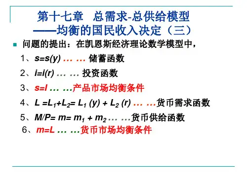 第十七章 需求总供给模型