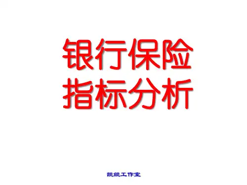 银行保险KPI指标分析