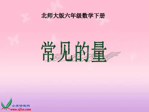《常见的量》课件北师大版数学六年级下册PPT课件