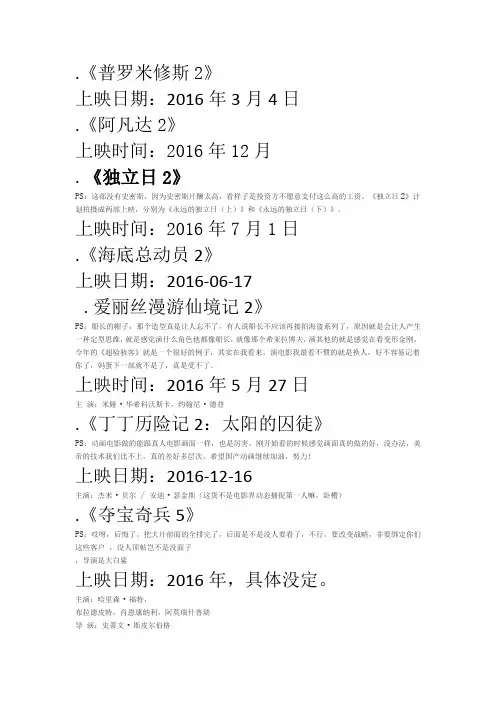 2016films