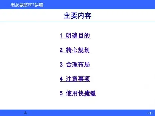 用心做好PPT讲稿