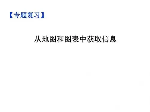 从地图和图表中获取信息