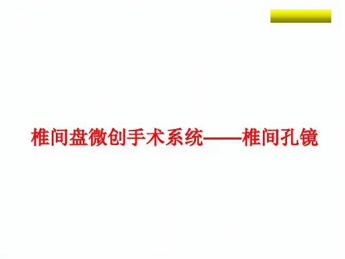 椎间盘微创手术系统——椎间孔镜