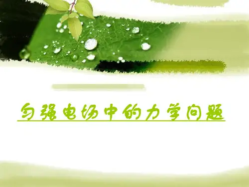 匀强电场中的力学问题