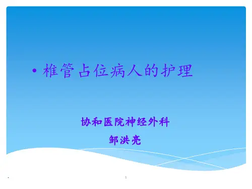 椎管占位病人的护理ppt课件