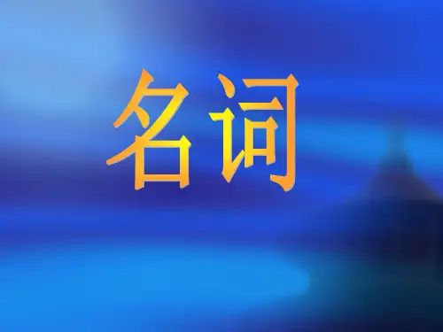 大学英语语法--.名词