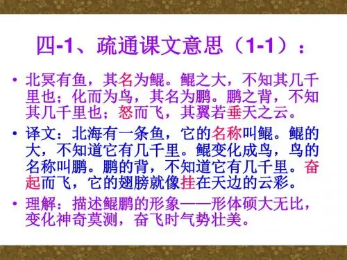逍遥游第二三课时