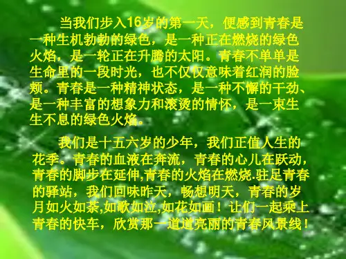 优质课人教版九年级上第三单元综合性学习《青春随想 》课件(26张PPT)