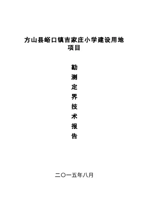 勘测定界报告