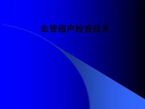 血管超声检查技术ppt课件