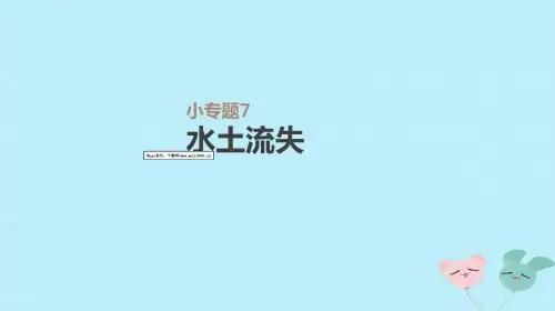 高考地理一轮复习小专题水土流失课件新人教版