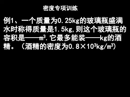 密度专项训练
