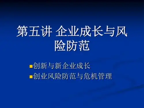 企业成长与风险防范PPT模板
