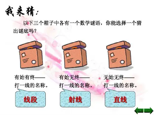 2013年新浙教版七年级上6.2线段、射线和直线课件ppt