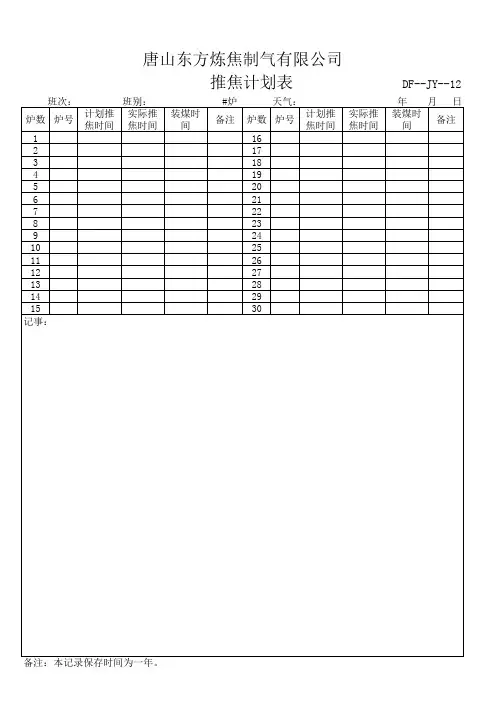 推焦计划12