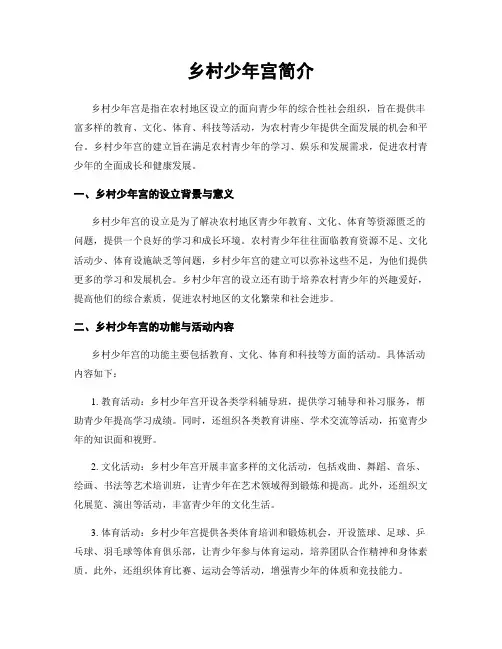 乡村少年宫简介
