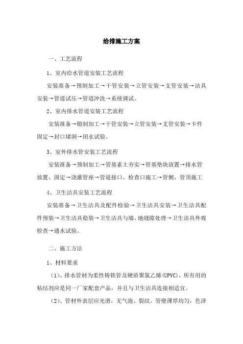 给排水施工方案