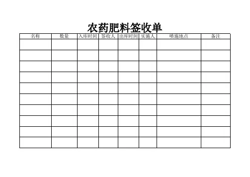 施肥记录表
