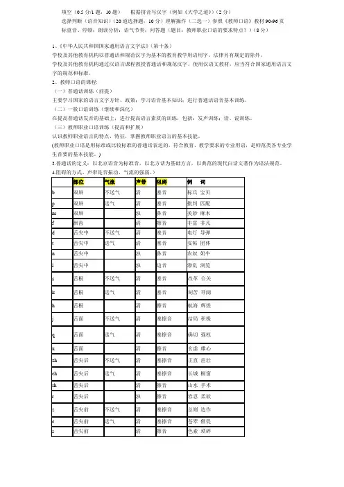 教师口语