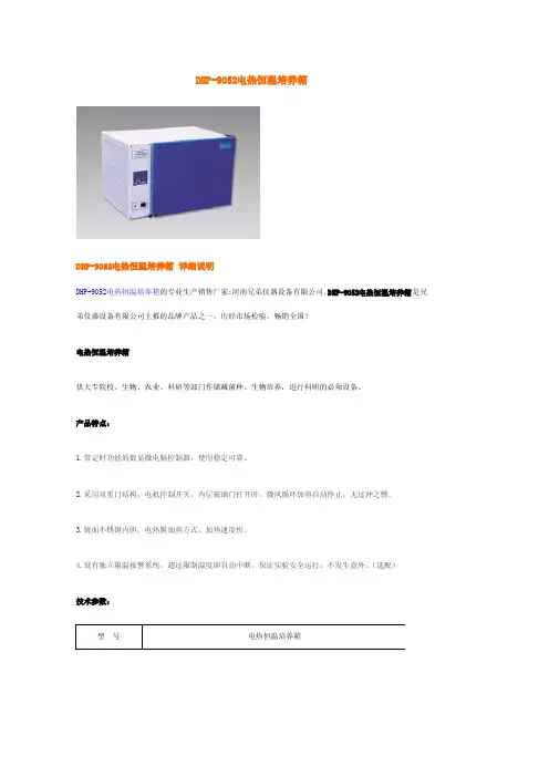 DHP-9052电热恒温培养箱