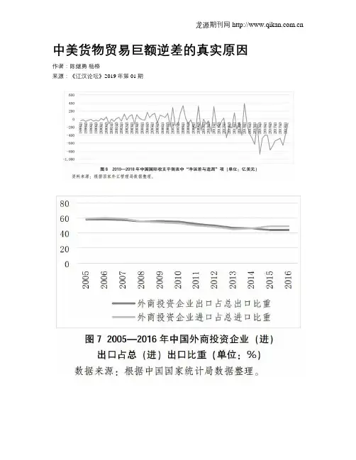 中美货物贸易巨额逆差的真实原因