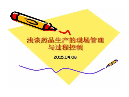 药品生产现场管理和生产过程控制共28页文档