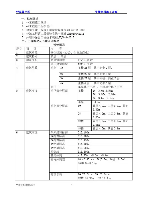 节能专项施工方案 2