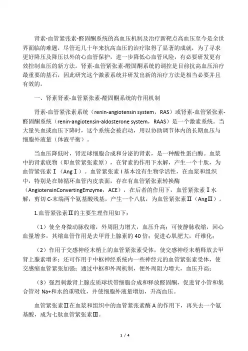 肾素-血管紧张素系统与高血压