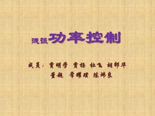 功率控制 PPT