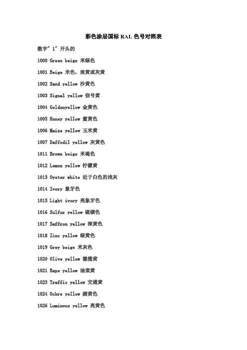喷涂色标准 (2)