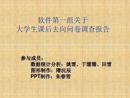 大学生课后去向问卷调查报告