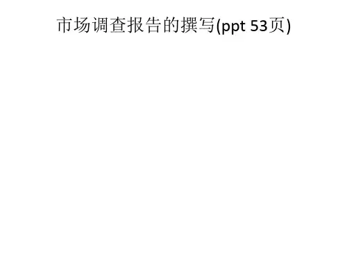 市场调查报告的撰写(ppt 53页)