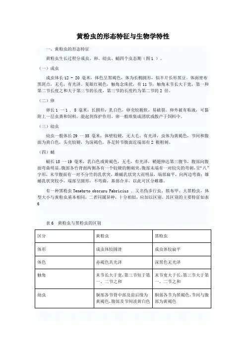 黄粉虫的形态特征与生物学特性(精)