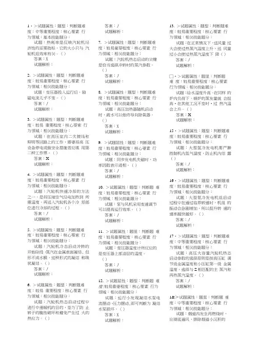 【精品】电力技能鉴定试题--集控值班员高级工试题.docx