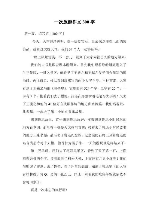 一次旅游作文300字